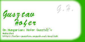 gusztav hofer business card